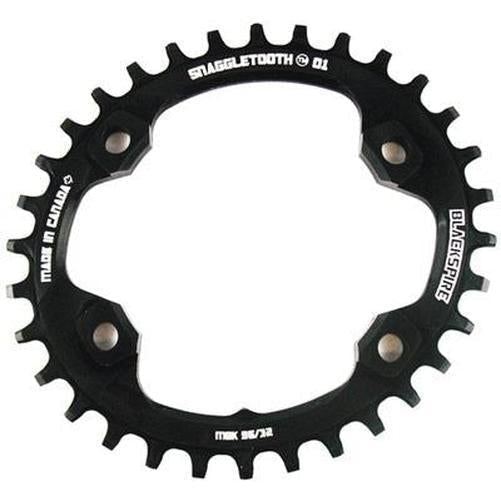 BLACKSPIRE Snaggletooth Nw Chainring Oval Black 1X 30T 9/10/11Sp 4X96Mm Xt M8000-Pit Crew Cycles