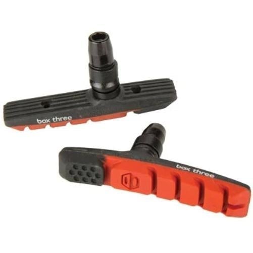BOX COMPONENTS Three Air Flow Bike Brake Pads Red/Black-Pit Crew Cycles