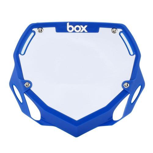 BOX Components Phase 1 Bmx Number Plate Large Blue-Pit Crew Cycles