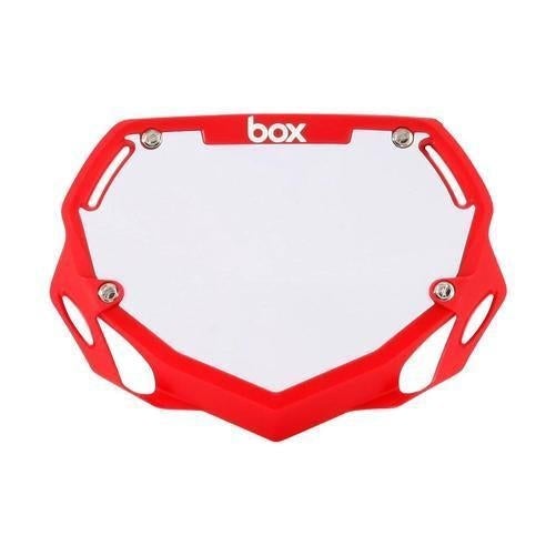 BOX Components Phase 1 Bmx Number Plate Large Red-Pit Crew Cycles