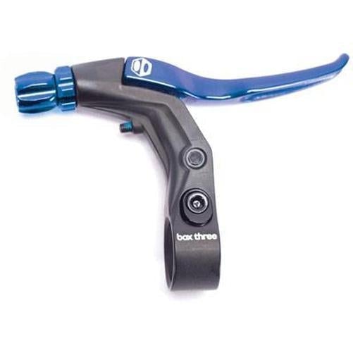 BOX Components Three V-Point Brake Lever Rear Right Black/Blue Short-Pit Crew Cycles