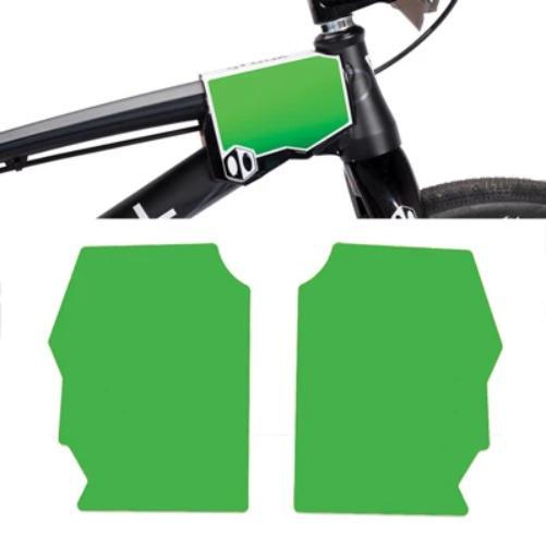 BOX Two Side Number Plate Palette Green Decal Only-Pit Crew Cycles