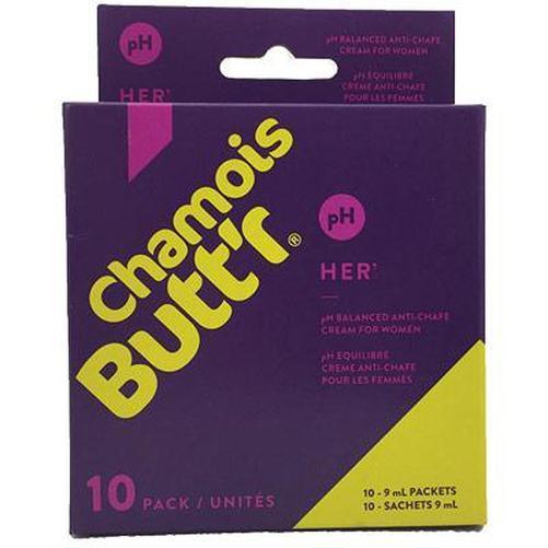 CHAMOIS Butt'R Her Womens Skin Cream Box Of 10 .30Oz.-Pit Crew Cycles