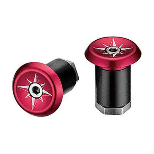 CICLOVATION Vortex Lock-In Handlebar End Plug Anodized Alloy Red-Pit Crew Cycles