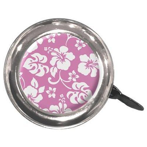 CLEAN Motion Swell Bells Chrome Bicycle Bell Pink Flowers-Pit Crew Cycles