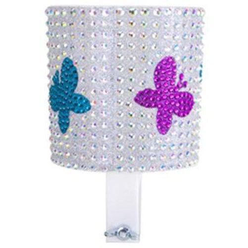 CRUISER CANDY Bling Bicycle Drink Cup Holder Aurora w/Butterfly Rhinestone-Pit Crew Cycles