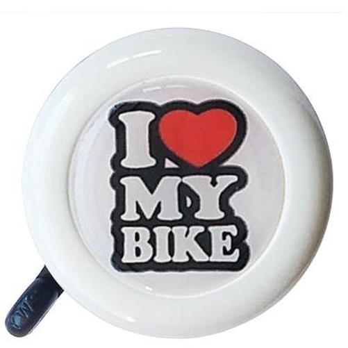 CRUISER CANDY White I Love My Bike Bell-Pit Crew Cycles