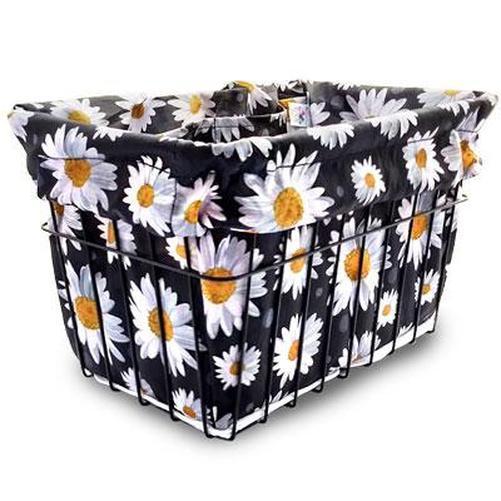 CRUISER Candy Love Daisy Basket Liner Black/White/Yellow Print-Pit Crew Cycles