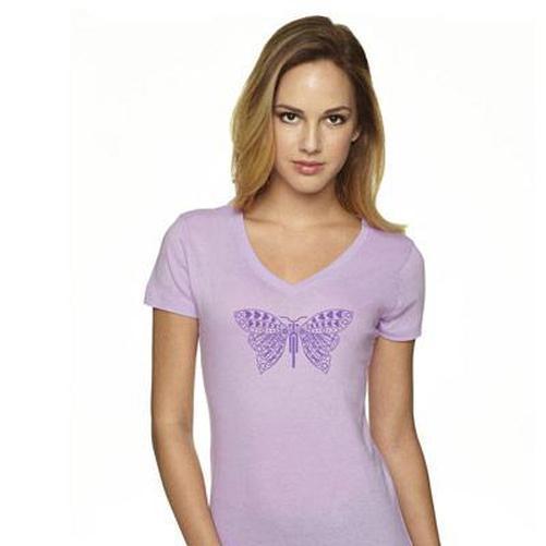 DHD Wear Women'S Butterfly T-Shirt Lilac X-Large-Pit Crew Cycles