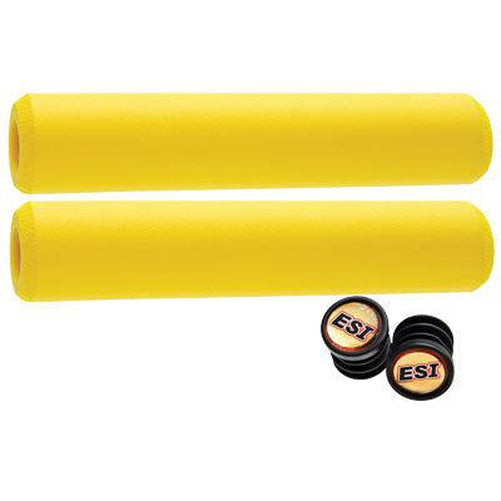 ESI Chunky Silicone Yellow Grips 130mm-Pit Crew Cycles
