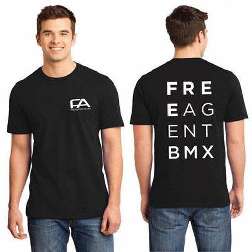 FREE Agent Men'S Eye Exam T-Shirt Black L-Pit Crew Cycles