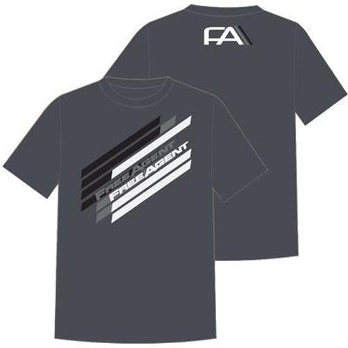 FREE Agent Men'S Line T-Shirt Charcoal Heather Large-Pit Crew Cycles