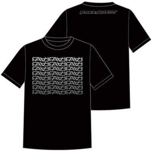 FREE Agent Men'S Repeat T-Shirt Black X-Large-Pit Crew Cycles