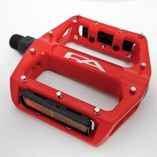 FREE Agent Pro Alloy Platform Pedals Red 9/16-Pit Crew Cycles