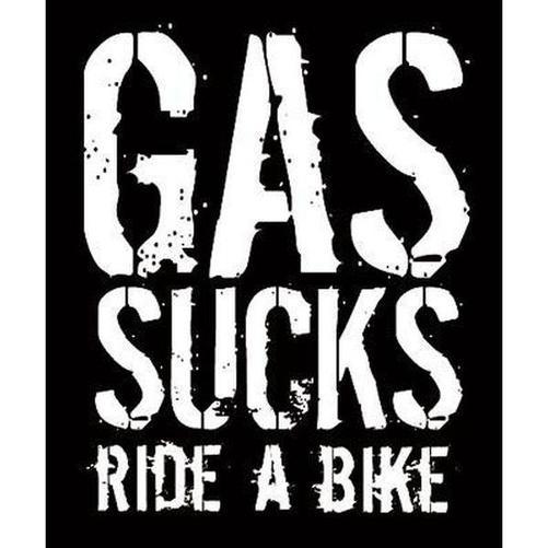GAS Sucks Ride A Bike Decal Sticker-Pit Crew Cycles