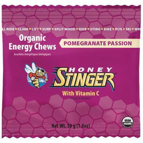 HONEY Stinger Organic Energy Chews 50G Box Of 12 Passion Fruit-Pit Crew Cycles