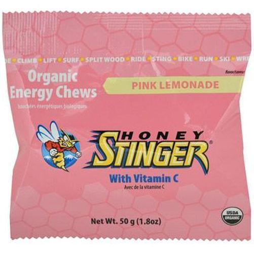 HONEY Stinger Organic Energy Chews 50G Box Of 12 Pink Lemonade-Pit Crew Cycles