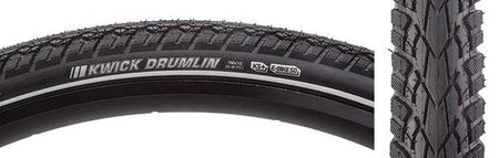 KENDA Kwick Drumlin Sport K1216 SRC KS+ Wire Tire 700c x 50 mm Black/Reflective-Pit Crew Cycles