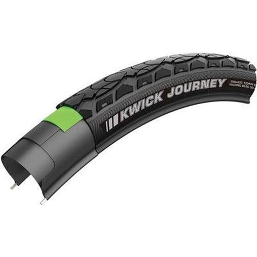 KENDA Kwick Journey Sport K1129 SRC K-Shield Plus Wire Tire 700c x 32 mm Black/Reflective-Pit Crew Cycles