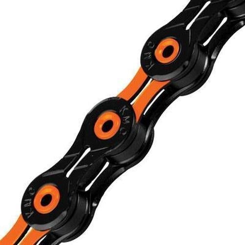 KMC X11Sl 1X/2X/3X 1/2'' X 11/128'' 11 Sp Chain Black/Orange Range-Pit Crew Cycles