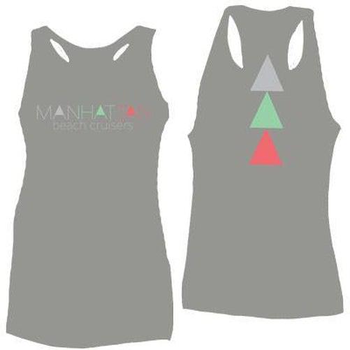 MANHATTAN Women's Gray Peak Tank Top SM-Pit Crew Cycles