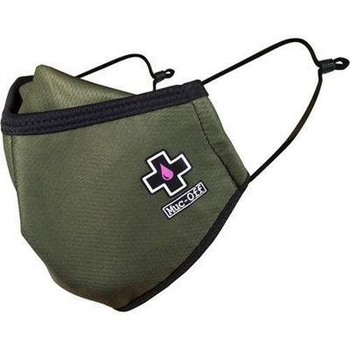 MUC-OFF Reusable Face Mask Green with Black Small-Pit Crew Cycles