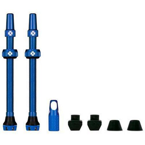 MUC-OFF Tubeless Air V2 Valve Set Blue 80 mm-Pit Crew Cycles