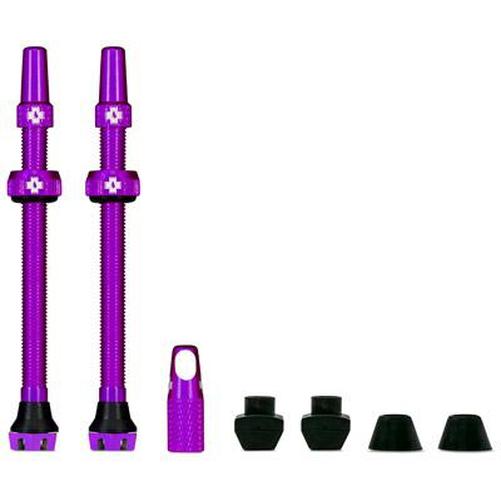MUC-OFF Tubeless Air V2 Valve Set Purple 80 mm-Pit Crew Cycles