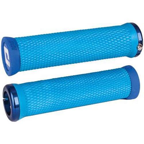ODI Elite Motion V2.1 Lock On Grips W/ Clamps Bonus Pack Light Blue / Blue-Pit Crew Cycles