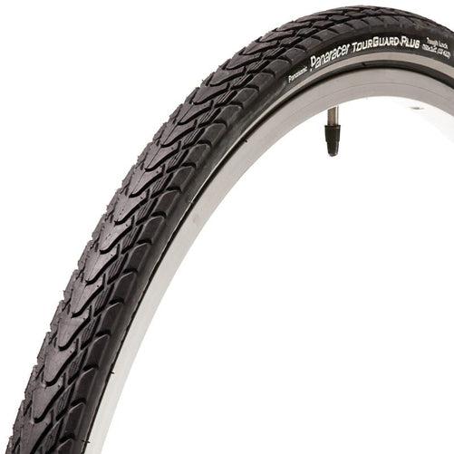 PANARACER TourGuard Plus Single Tough Lock Rubber Belt Wire Tire 26'' / 559 x 1.75'' Black/Reflective-Pit Crew Cycles