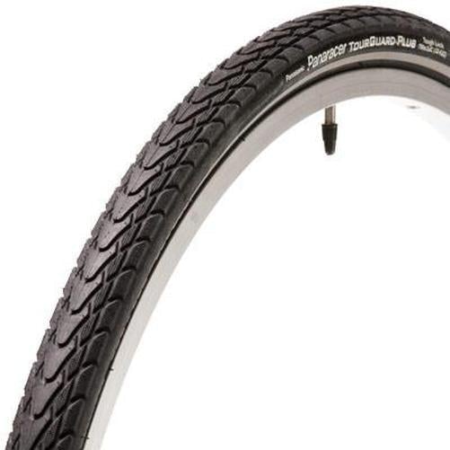 PANARACER TourGuard Plus Single Tough Lock Rubber Belt Wire Tire 700c x 28 mm Black/Reflective-Pit Crew Cycles
