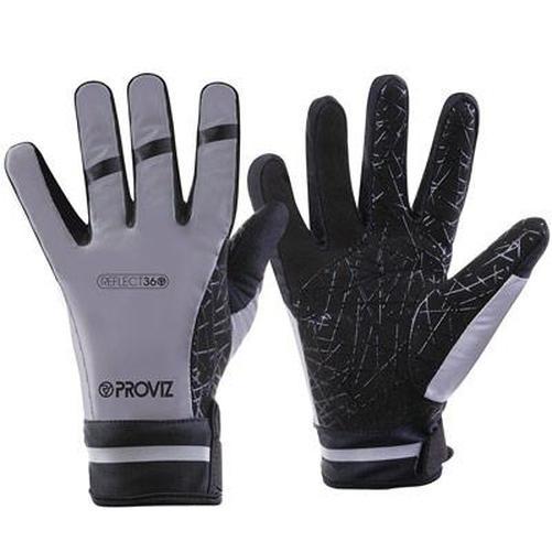 PROVIZ Reflective 360 Full Finger Gloves Waterproof Reflective/Black Small-Pit Crew Cycles