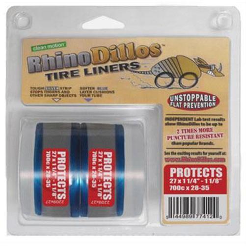 RHINODILLOS Tire Liners Red 27" X 1 1/8 - 1 1/4, 700C X 28-35Mm-Pit Crew Cycles