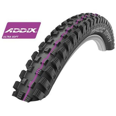 SCHWALBE Magic Mary Super Downhill Addix Ultra Soft TL Easy Folding Tire 29'' x 2.40'' Black-Pit Crew Cycles