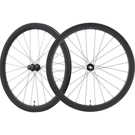 SHIMANO RS710 C46 Carbon Wheelset Black Centerlock Tubeless-Pit Crew Cycles