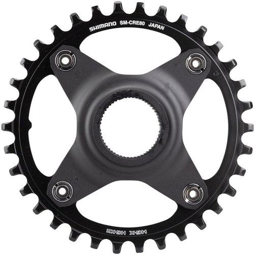 SHIMANO SM-CRE80 STEPS eBike Chainring 38 Tooth 50mm Chainline w/o Chainguide Black-Pit Crew Cycles