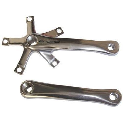 SUGINO Rd2 Square Taper Crank Silver 175 Mm Single Or Double Chainrings-Pit Crew Cycles