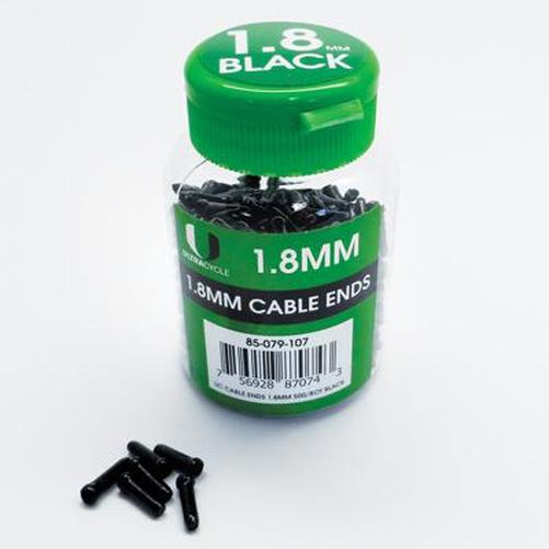 ULTRACYCLE Alloy Cable Tips Shop Bottle 500 Black Brake 1.8Mm-Pit Crew Cycles