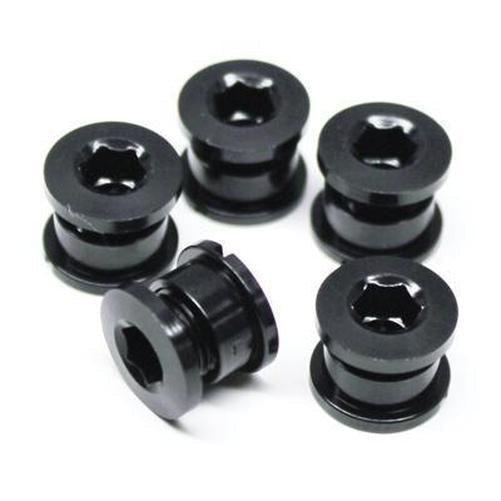 ULTRACYCLE Alloy Chainring Bolts Black Set Of 5 Double-Pit Crew Cycles