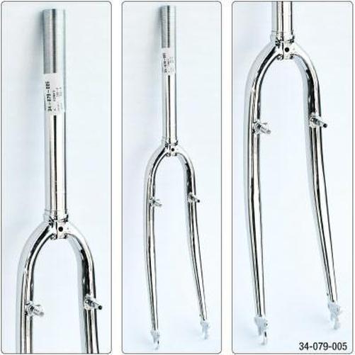 ULTRACYCLE Bicycle Replacement Cromoly Hybrid Fork 700C 11/8" Chrome Steerer Tube250Mm / Threaded 120Mm-Pit Crew Cycles