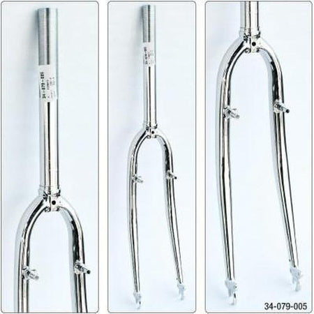 ULTRACYCLE Bicycle Replacement Cromoly Hybrid Fork 700C 11/8" Chrome Steerer Tube250Mm / Threaded 120Mm-Pit Crew Cycles