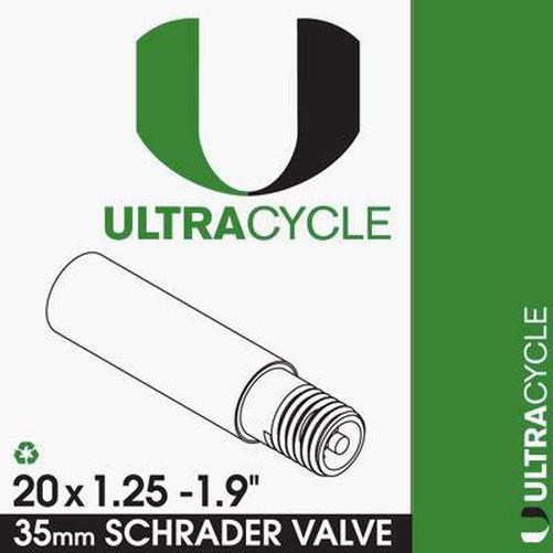 ULTRACYCLE Bicycle Tube 20 x 1.25-1.9 Schrader 35mm-Pit Crew Cycles