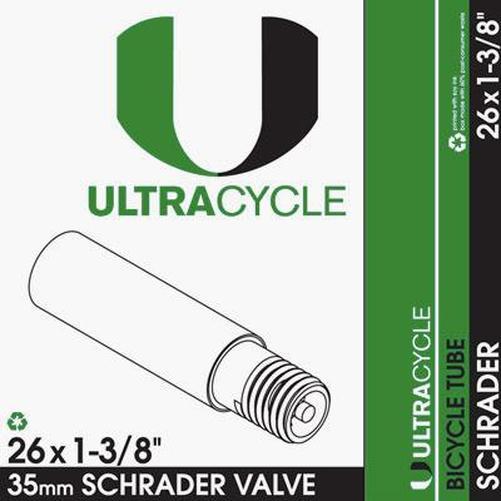 ULTRACYCLE Bicycle Tube 26 x 1-3/8 Schrader 35mm-Pit Crew Cycles