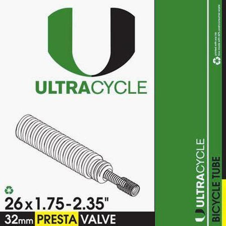 ULTRACYCLE Bicycle Tube 26 x 1.75-2.35 Presta 32mm-Pit Crew Cycles