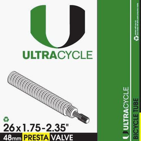 ULTRACYCLE Bicycle Tube 26 x 1.75-2.35 Presta 48mm-Pit Crew Cycles