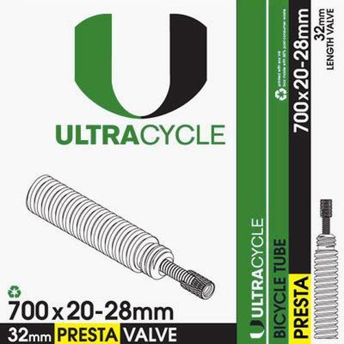 ULTRACYCLE Bicycle Tube 700c x 20-28 Presta 32mm-Pit Crew Cycles
