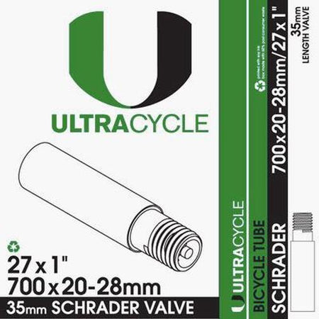 ULTRACYCLE Bicycle Tube 700c x 20-28 Schrader 35mm-Pit Crew Cycles