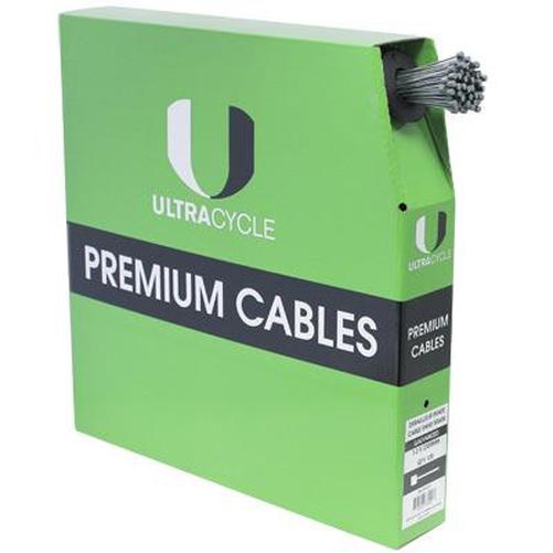 ULTRACYCLE Bulk Derailleur Bike Cable 2100mm x 1.2mm Galvanized Qty 100-Pit Crew Cycles