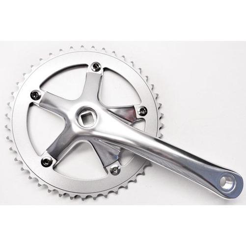 ULTRACYCLE Flite 100 Track Square Taper Crankset Silver 44T 165 Mm-Pit Crew Cycles