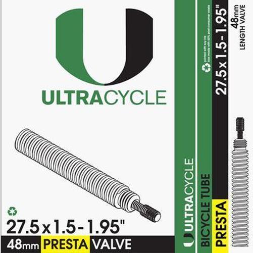ULTRACYCLE Premium Bicycle Tube 27.5 x 1.5-1.95 Presta 48mm-Pit Crew Cycles